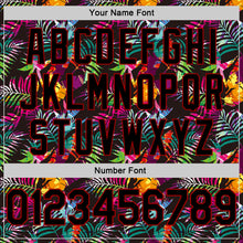 Laden Sie das Bild in den Galerie-Viewer, Custom Black Black-Red 3D Pattern Tropical Hawaii Palm Leaves Authentic Basketball Jersey