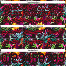 Загрузить изображение в средство просмотра галереи, Custom Black Black-Red 3D Pattern Design Tropical Palm Leaves Authentic Basketball Shorts