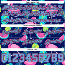 Загрузить изображение в средство просмотра галереи, Custom Black Light Blue-Pink 3D Pattern Design Hawaii Flamingo Authentic Basketball Shorts