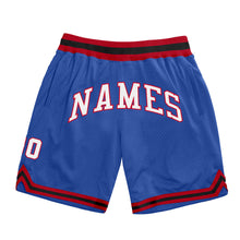 Загрузить изображение в средство просмотра галереи, Custom Blue White-Red Authentic Throwback Basketball Shorts