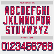 Загрузить изображение в средство просмотра галереи, Custom White Red-Navy Baseball Jersey