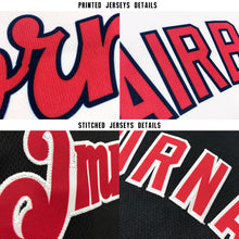 Load image into Gallery viewer, Custom White Red-Navy Baseball Jersey