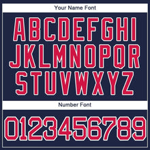 Загрузить изображение в средство просмотра галереи, Custom Navy Red-White Baseball Jersey