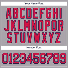 Загрузить изображение в средство просмотра галереи, Custom Gray Red-Navy Baseball Jersey