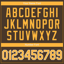 Загрузить изображение в средство просмотра галереи, Custom Brown Gold-White Authentic Baseball Jersey