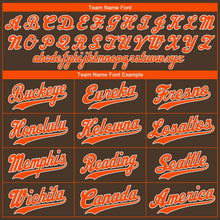 Load image into Gallery viewer, Custom Brown Orange-White Authentic Baseball Jersey