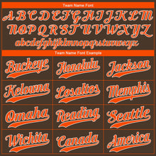 Load image into Gallery viewer, Custom Brown Orange-White Authentic Baseball Jersey