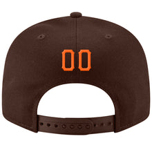 Charger l'image dans la galerie, Custom Brown Orange-White Stitched Adjustable Snapback Hat