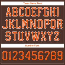 Charger l'image dans la galerie, Custom Brown Orange-White Stitched Adjustable Snapback Hat