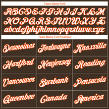 Load image into Gallery viewer, Custom Brown White-Orange Authentic Baseball Jersey