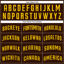 Load image into Gallery viewer, Custom Brown Gold Authentic Baseball Jersey