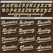 Загрузить изображение в средство просмотра галереи, Custom Brown Cream-Gold Authentic Baseball Jersey