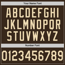 Загрузить изображение в средство просмотра галереи, Custom Brown Cream-Gold Authentic Baseball Jersey