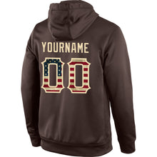 Charger l'image dans la galerie, Custom Stitched Brown Vintage USA Flag-Cream Sports Pullover Sweatshirt Hoodie