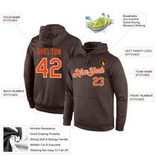 Load image into Gallery viewer, Custom Stitched Brown Orange-White Sports Pullover Sweatshirt Hoodie