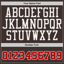 Load image into Gallery viewer, Custom Stitched Brown Red-White Sports Pullover Sweatshirt Hoodie