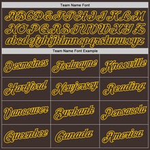 Load image into Gallery viewer, Custom Stitched Brown Brown-Gold Sports Pullover Sweatshirt Hoodie
