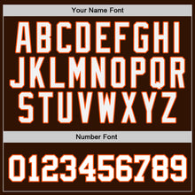 Загрузить изображение в средство просмотра галереи, Custom Stitched Brown White-Orange Sports Pullover Sweatshirt Hoodie