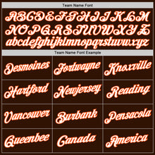 Загрузить изображение в средство просмотра галереи, Custom Stitched Brown White-Orange Sports Pullover Sweatshirt Hoodie