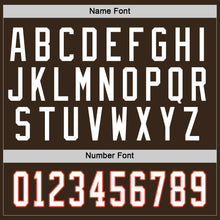 Load image into Gallery viewer, Custom Brown White-Orange Hockey Jersey