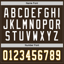 Charger l'image dans la galerie, Custom Brown White-Gold Hockey Jersey