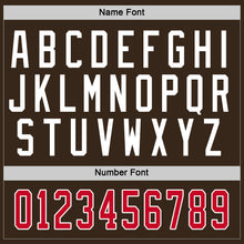 Charger l'image dans la galerie, Custom Brown Red-White Hockey Jersey