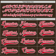 Charger l'image dans la galerie, Custom Brown Red-White Hockey Jersey