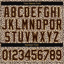 Laden Sie das Bild in den Galerie-Viewer, Custom Stitched Brown Brown-Old Gold 3D Pattern Design Leopard Sports Pullover Sweatshirt Hoodie