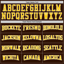 Charger l'image dans la galerie, Custom Stitched Brown White Pinstripe Gold-White Sports Pullover Sweatshirt Hoodie