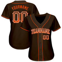 Загрузить изображение в средство просмотра галереи, Custom Brown Orange-White Authentic Drift Fashion Baseball Jersey