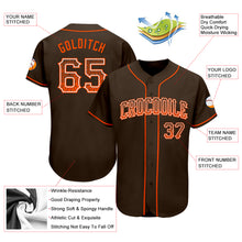 Загрузить изображение в средство просмотра галереи, Custom Brown Orange-White Authentic Drift Fashion Baseball Jersey