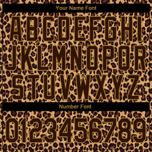 Load image into Gallery viewer, Custom Brown Brown-Old Gold 3D Pattern Design Leopard Performance T-Shirt
