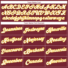 Charger l'image dans la galerie, Custom Stitched Burgundy White-Gold Sports Pullover Sweatshirt Hoodie