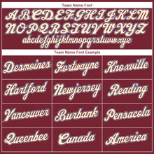 Charger l'image dans la galerie, Custom Stitched Burgundy Cream-Light Blue Sports Pullover Sweatshirt Hoodie