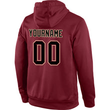 Загрузить изображение в средство просмотра галереи, Custom Stitched Burgundy Black-Cream Sports Pullover Sweatshirt Hoodie