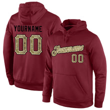 Загрузить изображение в средство просмотра галереи, Custom Stitched Burgundy Camo-Black Sports Pullover Sweatshirt Hoodie