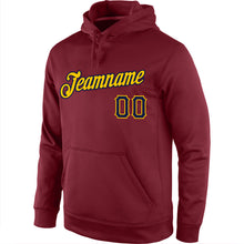 Загрузить изображение в средство просмотра галереи, Custom Stitched Burgundy Navy-Gold Sports Pullover Sweatshirt Hoodie