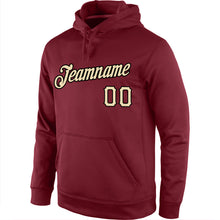 Загрузить изображение в средство просмотра галереи, Custom Stitched Burgundy Cream-Black Sports Pullover Sweatshirt Hoodie