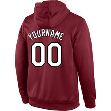Загрузить изображение в средство просмотра галереи, Custom Stitched Burgundy White-Black Sports Pullover Sweatshirt Hoodie