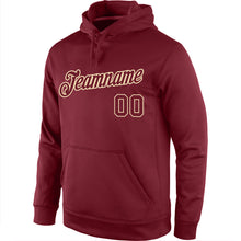 Загрузить изображение в средство просмотра галереи, Custom Stitched Burgundy Burgundy-Cream Sports Pullover Sweatshirt Hoodie