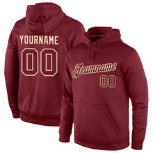 Загрузить изображение в средство просмотра галереи, Custom Stitched Burgundy Burgundy-Cream Sports Pullover Sweatshirt Hoodie