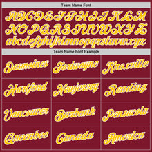 Загрузить изображение в средство просмотра галереи, Custom Stitched Burgundy Gold-White Sports Pullover Sweatshirt Hoodie