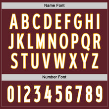 Загрузить изображение в средство просмотра галереи, Custom Burgundy White-Gold Hockey Jersey