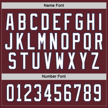 Загрузить изображение в средство просмотра галереи, Custom Burgundy White-Navy Hockey Jersey