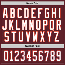 Загрузить изображение в средство просмотра галереи, Custom Burgundy White-Orange Hockey Jersey