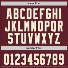 Загрузить изображение в средство просмотра галереи, Custom Burgundy Cream-Black Hockey Jersey