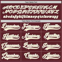 Загрузить изображение в средство просмотра галереи, Custom Burgundy Cream-Black Hockey Jersey