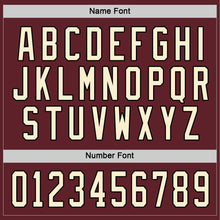 Загрузить изображение в средство просмотра галереи, Custom Burgundy Cream-Black Hockey Jersey