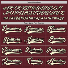 Загрузить изображение в средство просмотра галереи, Custom Burgundy Cream-Black Hockey Jersey