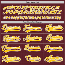 Загрузить изображение в средство просмотра галереи, Custom Burgundy Gold-White Hockey Jersey
